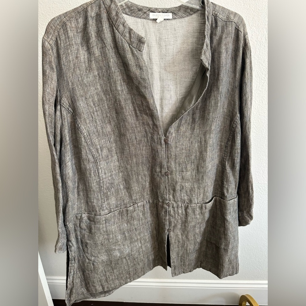 Eileen Fisher linen top. Size 1X